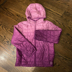 Girls GAP L (10-11) Pink Purple Ombre Puffer Jacket